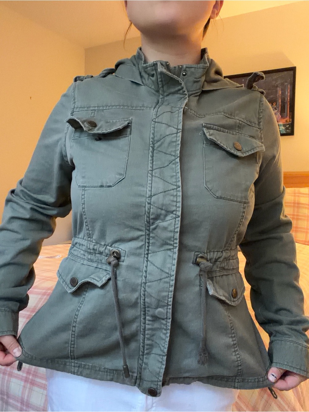 Aeropostale Green Jacket with Hood